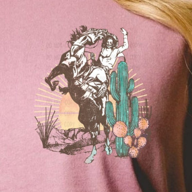 Kickin' It Cowgirl Style POCKET DESIGN - DTF Transfer