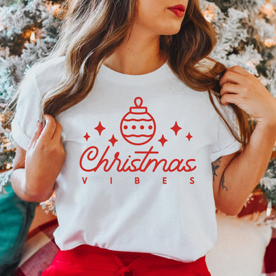 Christmas Vibes Ornament - Screen Print Transfer
