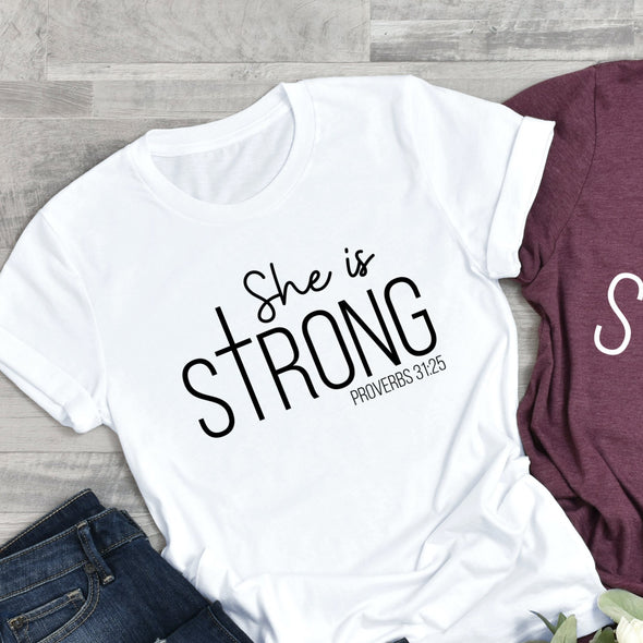 She Is Strong BLACK - Screen Print Transfer