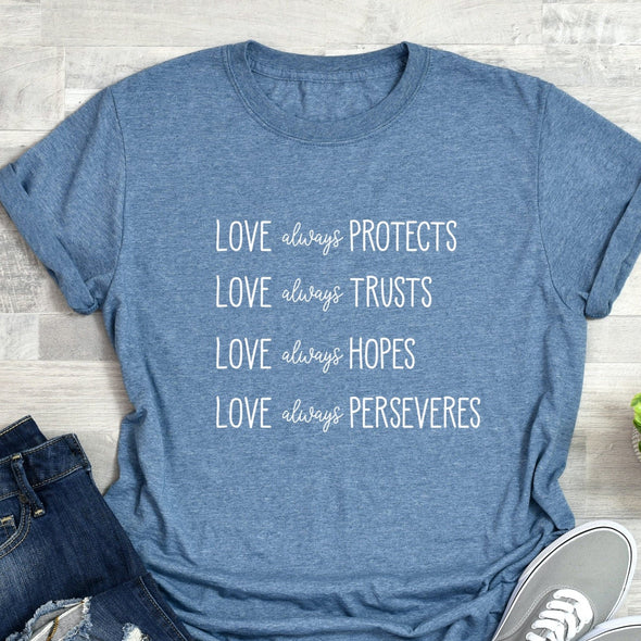 F23 Love Always Protects - Screen Print Transfer RETIRING