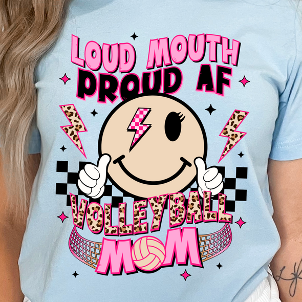 Loud Mouth Volleyball Mom -  DTF