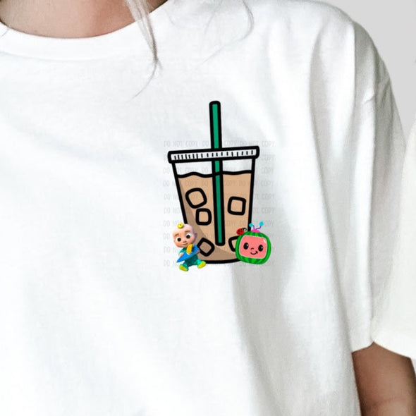 Running On Iced Coffee POCKET DESIGN - DTF Transfer