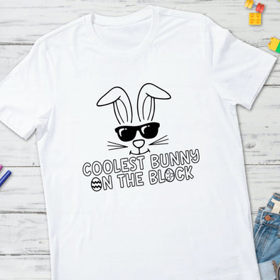 B42 Coolest Bunny Coloring -  Screen Print Transfer