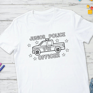 Junior Police Officer -  Screen Print Transfer