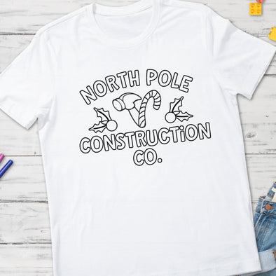 North Pole Construction -  Screen Print Transfer