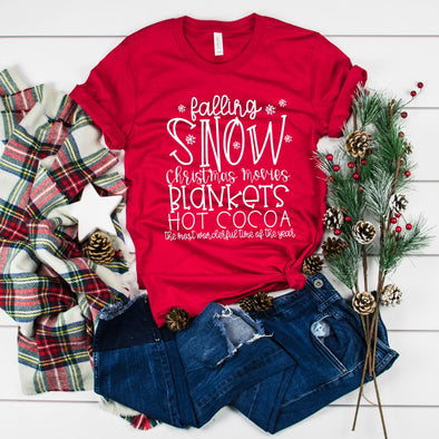 ADULT Falling Snow -  Screen Print Transfer