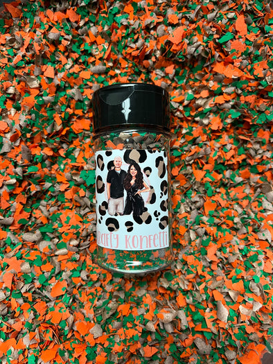 Orange, Rose Gold & Green - Krafty Konfetti