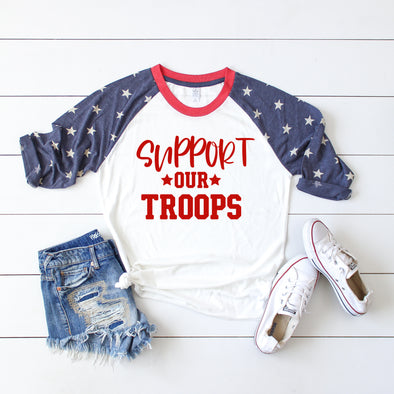 N2 RED Support Our Troops -  Screen Print Transfer