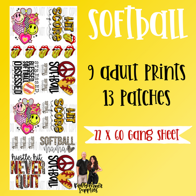 SOFTBALL GANG SHEET - DTF Transfer