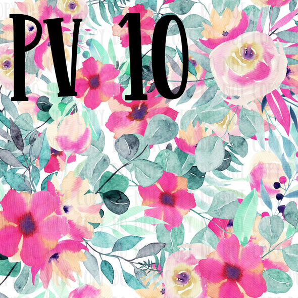 PV10 Floral -  Printed Vinyl 12 x 12 Sheet