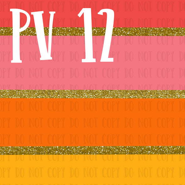 PV12 Stripe Glitter -  Printed Vinyl 12 x 12 Sheet