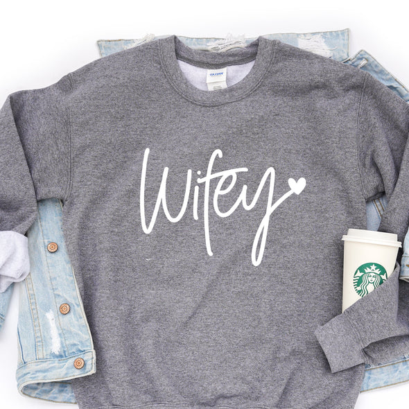 G68 White Ink Wifey -  Screen Print Transfer