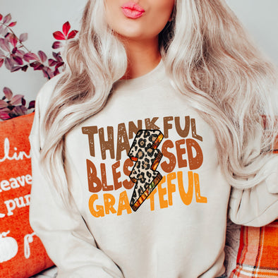 Thankful Blessed Grateful -  DTF