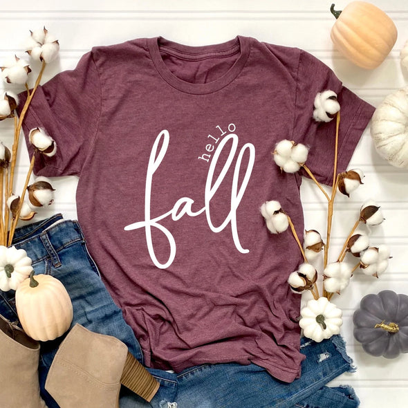 Hello Fall - Completed Bella Canvas Tee