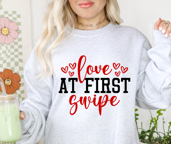 Love At First Swipe, DTF, Heat Transfer, Ready To Press