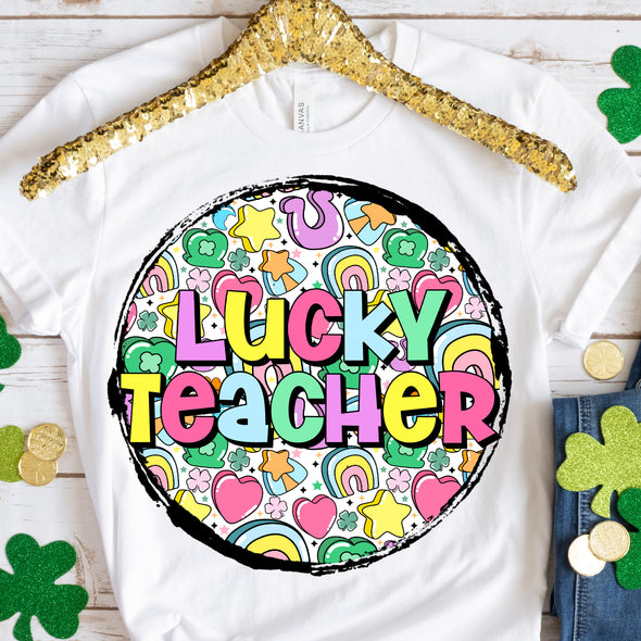 Lucky Teacher Charm - DTF