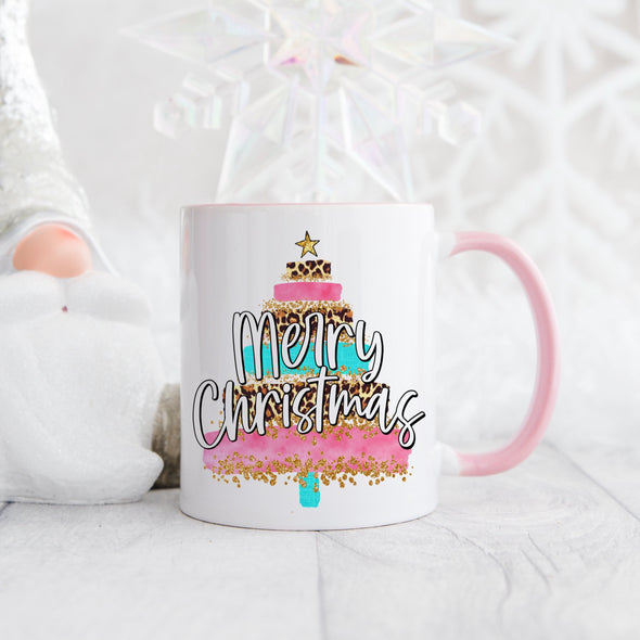 Merry Christmas Pink Tree - Sublimation Transfer