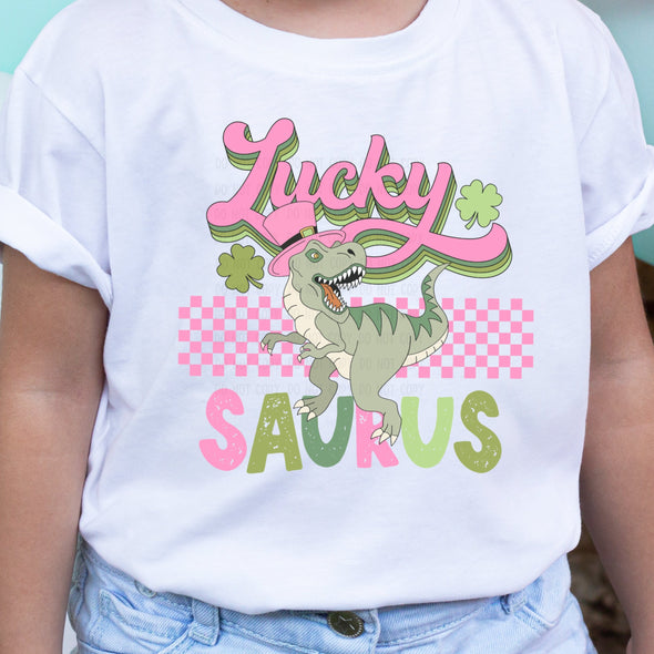 Lucky Saurus PINK -  DTF