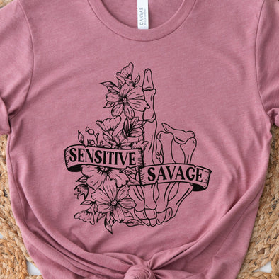 Sensitive Savage - Screen Print Transfer