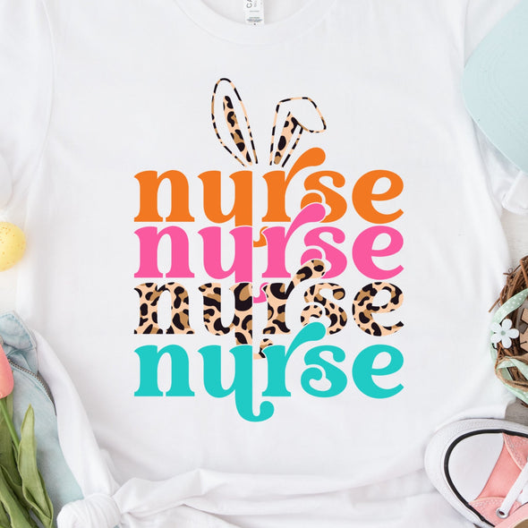 Easter Nurse Bunny Ears -  DTF