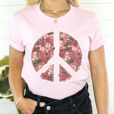 Floral Peace Sign  - DTF Transfer