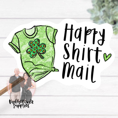 S151 St. Patrick's Day Happy Shirt Mail (25) Stickers