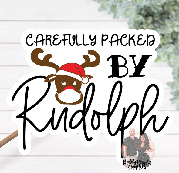S122 Rudolph Packaging Stickers (25) - Stickers