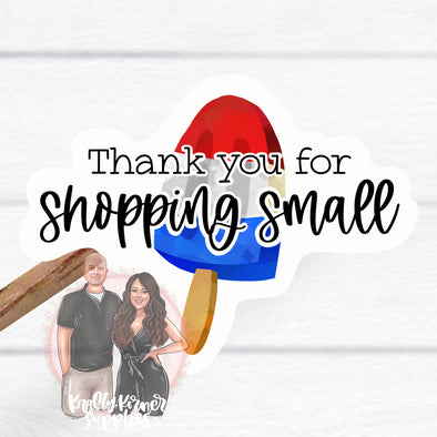 S61 Thank You For Shopping Small (25) Stickers