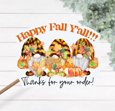 S105 Fall Gnomes (25) Stickers