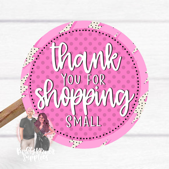 S6 Thank You For Shopping Small Circle (25) Stickers