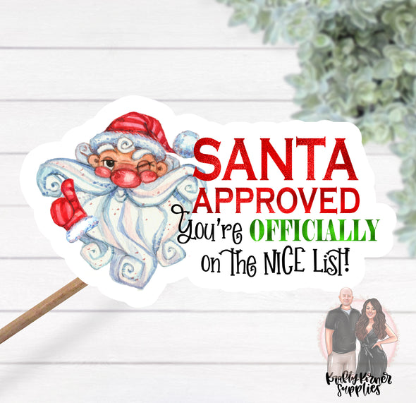 S117 Santa Approved Packaging Stickers (25) - Stickers