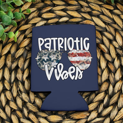 E63 Can Cooler Patriotic Vibes -  Screen Print Transfer