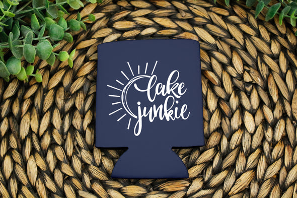 Can Cooler Lake Junkie -  Screen Print Transfer PACK OF 10