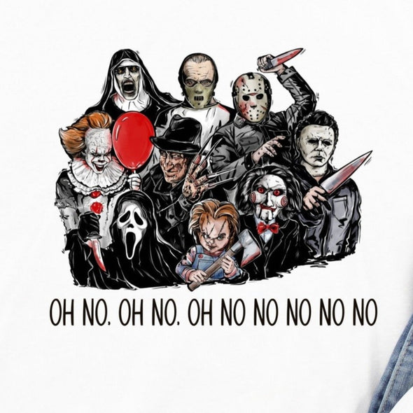 ADULT Oh No Horror - Screen Print Transfer