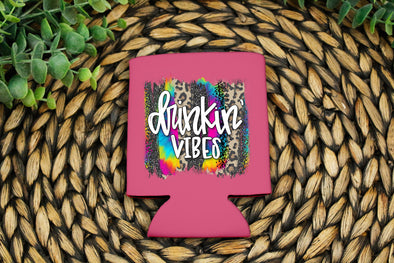 Sale Can Cooler Drinkin Vibes -  Screen Print Transfer SHEET OF 3