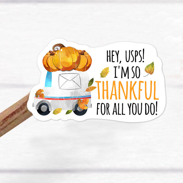 S12 Hey USPS Thankful (24) - Packaging Sticker