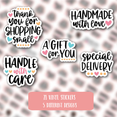 S159 Business Sticker Bundle (21) - Packaging Stickers