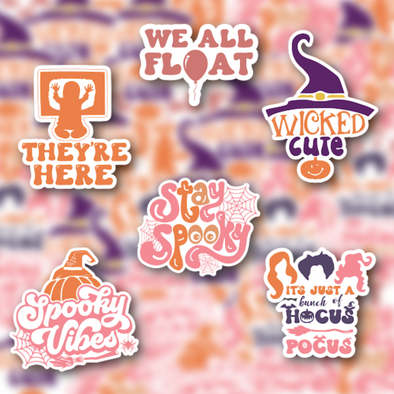 S5 Boho Halloween - Sheet of Packaging Stickers (24)