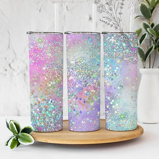 Galaxy Glitter - 20oz Stainless Steel Skinny Tumbler (COMPLETED ITEM)