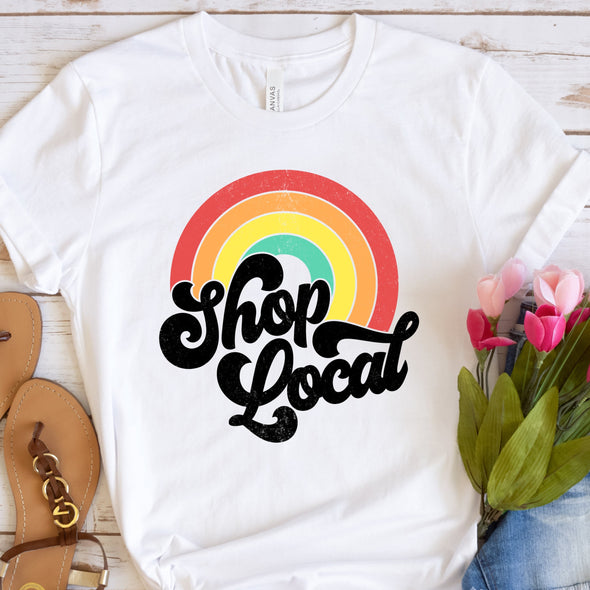 Shop Local Vintage Rainbow - Sublimation Transfer