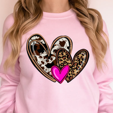 Animal Print Hearts -  DTF