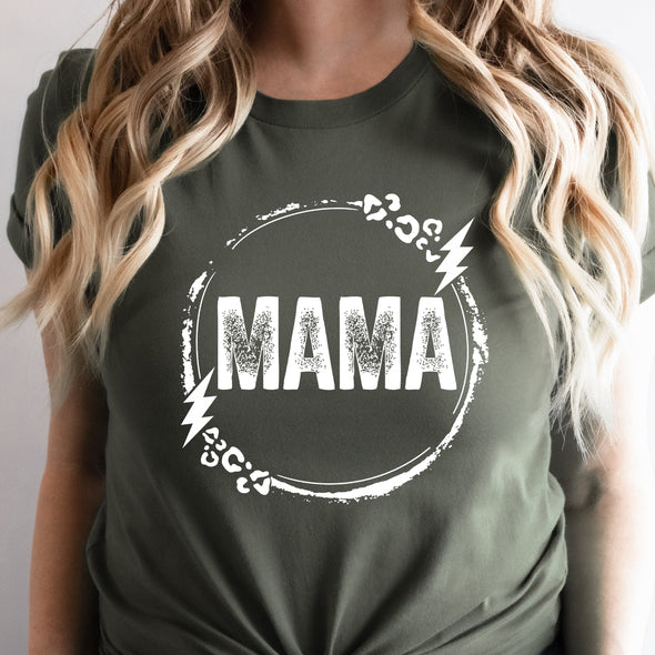 White Bolt Mama -  Screen Print Transfer