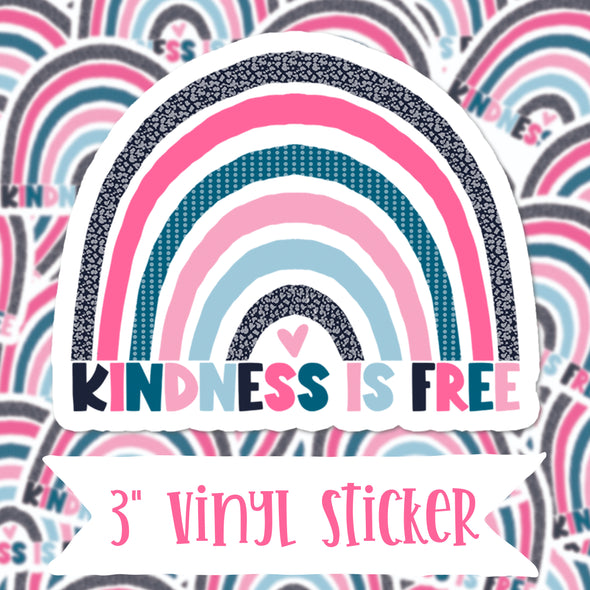 V17 Kindness is Free - Vinyl Sticker Decal