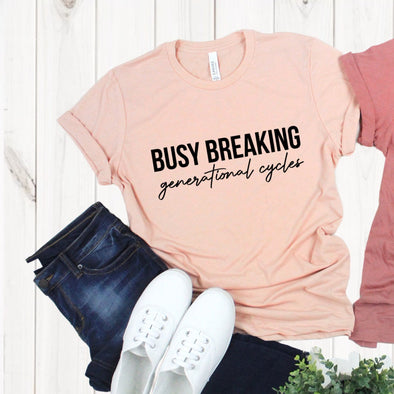 SALE BLACK INK Busy Breaking -  Screen Print Transfer