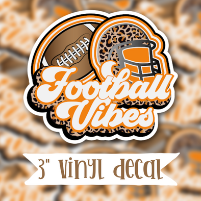 V101 Football Vibes - Vinyl Sticker Decal