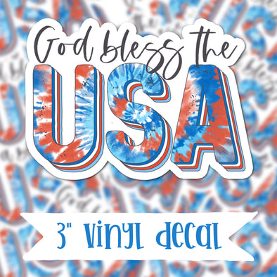 V112 God Bless the USA  - Vinyl Sticker Decal