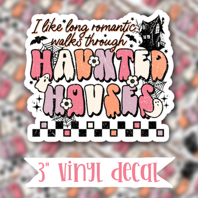 V134 Long Romantic Walks - Vinyl Sticker Decal