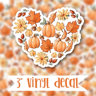 V137 Fall Heart - Vinyl Sticker Decal