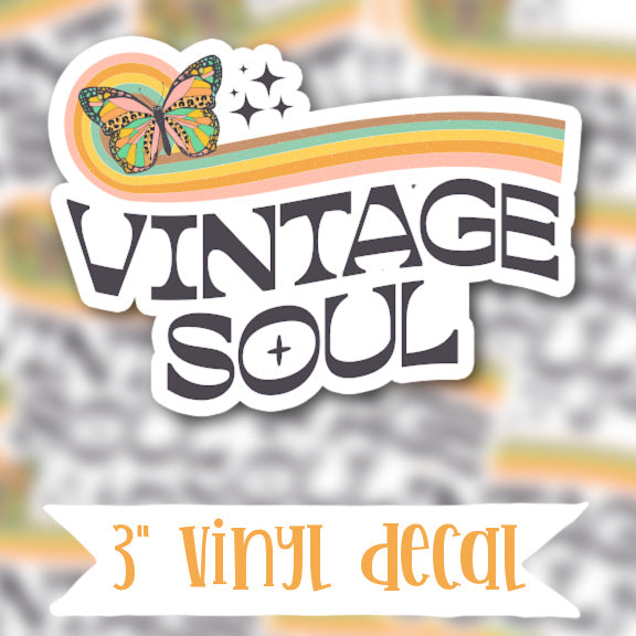 V147 Vintage Soul  - Vinyl Sticker Decal