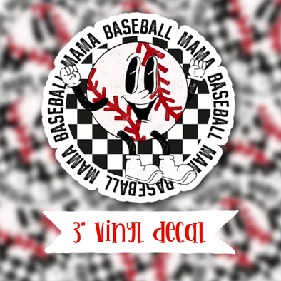 V152 Baseball Mama - Vinyl Sticker Decal